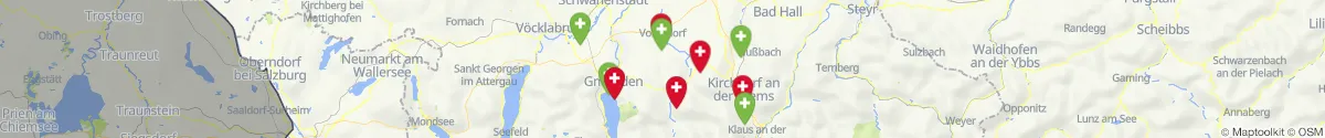 Kartenansicht für Apotheken-Notdienste in der Nähe von Scharnstein (Gmunden, Oberösterreich)